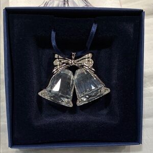 Swarovski Crystal Bell Ornament with Blue Box